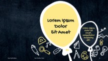 Doodles Template for PowerPoint - Section Slide with Balloons
