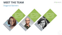 Meet the team for PowerPoint - Diagonal Banners