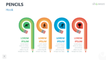 Pencils Infographics for PowerPoint - Hooks
