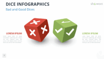 Dice Infographics for PowerPoint - Bad vs. Good