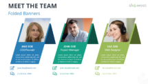 Meet the team for PowerPoint - Folded Banners