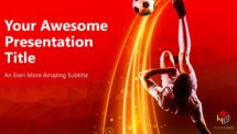 Free Soccer PowerPoint Template (Red) - Cover Slide 5