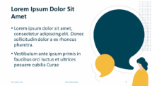 Speech Bubbles PowerPoint Template with a Woman Silhouette