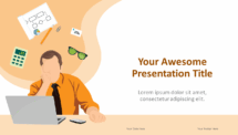 Cartoon Business PowerPoint and Google Slides Template - Theme 09