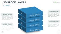 3D Block Layers for PowerPoint - 4 Layers