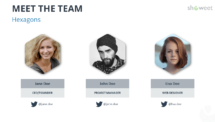 Meet the team for PowerPoint - Hexagons