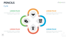 Pencils Infographics for PowerPoint - Cycle