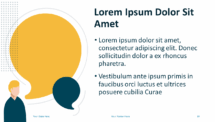 Speech Bubbles PowerPoint Template with a Man Silhouette