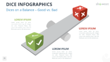 Dice Infographics for PowerPoint - Good vs. Bad Dices on a Balance