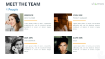Meet the team for PowerPoint - 4 People