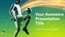 Free Soccer PowerPoint Template (Green) - Cover Slide 6