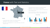Free PowerPoint France Map with Statistics