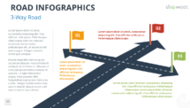 PowerPoint Infographics - 3-Way Road