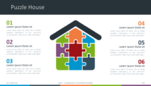 Free PowerPoint Puzzle House Diagram