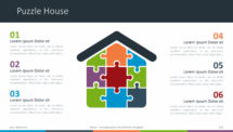 Free PowerPoint Puzzle House Diagram