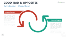 Curved Arrows Up and Down for PowerPoint and Google Slides