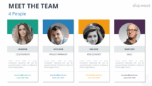Meet the team for PowerPoint - Vertical Banners
