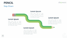 Pencil Infographics for PowerPoint - Step-Down