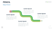 Pencil Infographics for PowerPoint - Step-Down