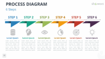 Process Diagram with 6 Steps for PowerPoint and Google Slides