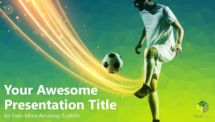 Free Soccer PowerPoint Template (Green) - Cover Slide 7