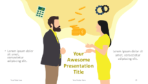 Cartoon Business PowerPoint and Google Slides Template - Theme 13