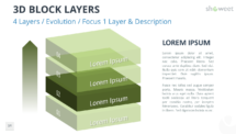 3D Block Layers for PowerPoint - 4 Layers (Evolution)
