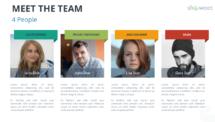 Meet the team for PowerPoint - 4 People