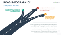 PowerPoint Infographics - 3-Way Split Arrows