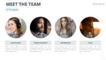 Meet the team for PowerPoint - 4 People and Circles