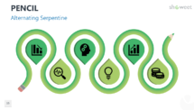 Pencil Infographics for PowerPoint - Alternating Serpentine