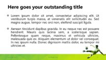 Free Soccer PowerPoint Template (Green) - White Title and Content