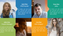 Meet the team for PowerPoint - 4 People (Full Page)