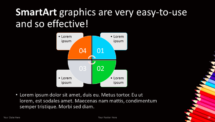 Crayons de Couleur – Modèle PowerPoint - SmartArt