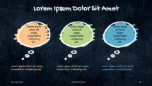 Doodles Template for PowerPoint - Three Speech Bubbles