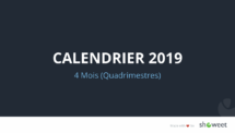 Calendrier 2019 PowerPoint - 4 Mois (Section)