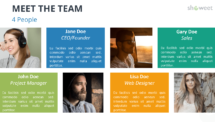Meet the team for PowerPoint - 4 People