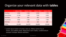 Crayons de Couleur – Modèle PowerPoint - Tableau