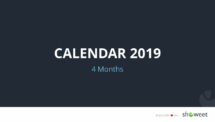 Calendar 2019 PowerPoint Template - 4 Months - Section Slide