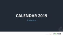 Calendar 2019 PowerPoint Template - 4 Months - Section Slide