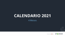 Calendario 2021 PowerPoint - 4 Meses