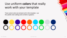 Crayons de Couleur – Modèle PowerPoint - Palette de couleurs
