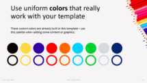Crayons de Couleur – Modèle PowerPoint - Palette de couleurs