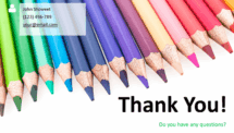 Crayons de Couleur – Modèle PowerPoint - Merci!