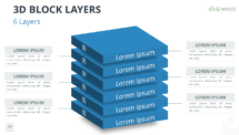 3D Block Layers for PowerPoint - 6 Layers