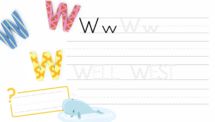 Learn ABC and Trace the Letter W - PowerPoint Worksheet