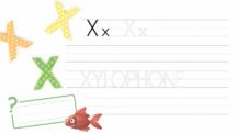 Learn ABC and Trace the Letter X - PowerPoint Worksheet