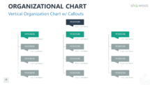 Vertical Organization Chart with Callouts for PowerPoint