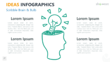 Ideas - Infographics for PowerPoint - Scribble Brain and Bulb