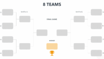 Tournament Bracket Template for PowerPoint with 2 Sides - 8 Teams